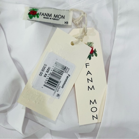 Fanm Mon Larson Butterfly Embroidered Long Sleeve V Neckline Mini Dress NEW $359 - Picture 12 of 15